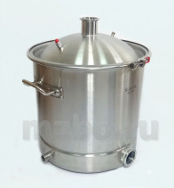 Перегонный куб CoolSteel 50 литров (кламп 2 дюйма) сталь AISI 304 (купольная крышка)